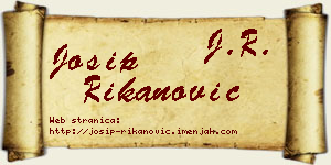 Josip Rikanović vizit kartica